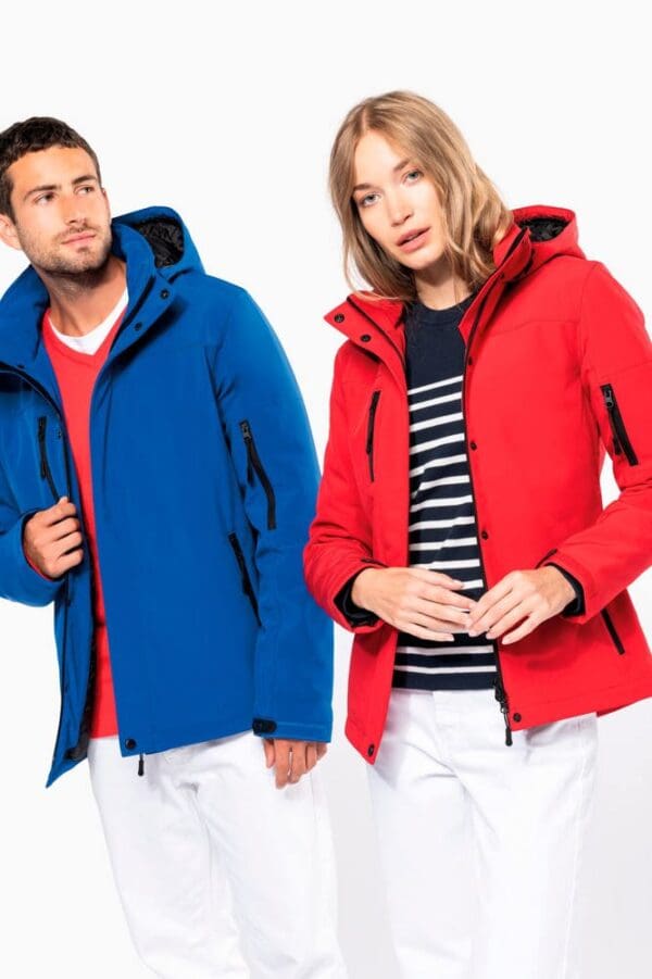 Herrenparka Softshell wattiert mit Kapuze K650