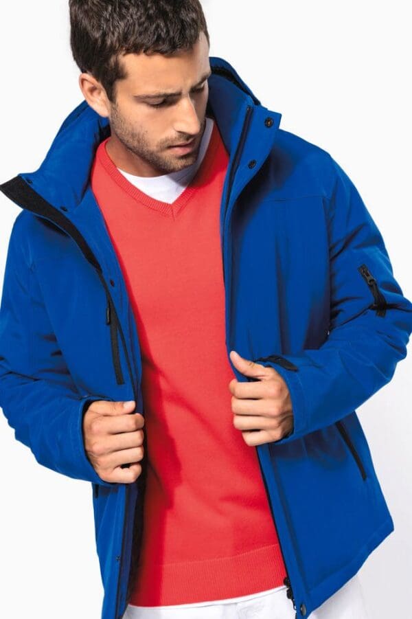 Herrenparka Softshell wattiert mit Kapuze K650