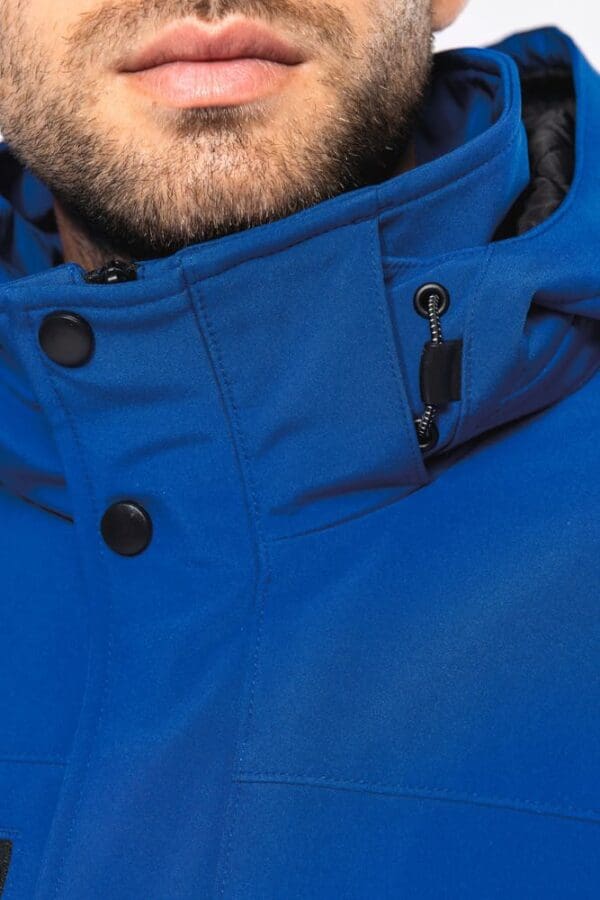 Herrenparka Softshell wattiert mit Kapuze K650