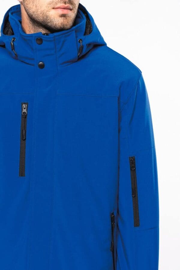 Herrenparka Softshell wattiert mit Kapuze K650
