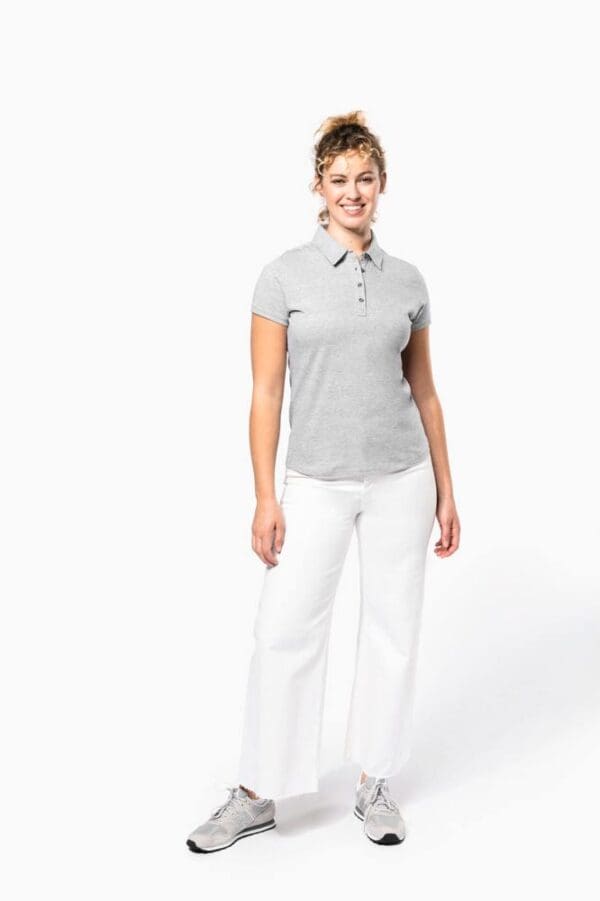 Jersey-Kurzarm-Polohemd für Damen K263