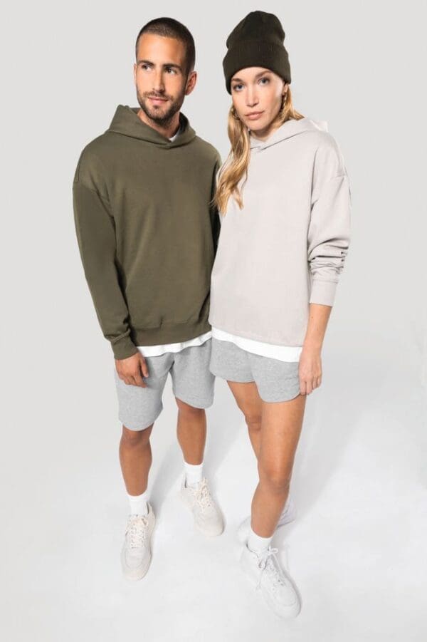 Kapuzensweatshirt aus Molton, Oversize, Unisex K4018