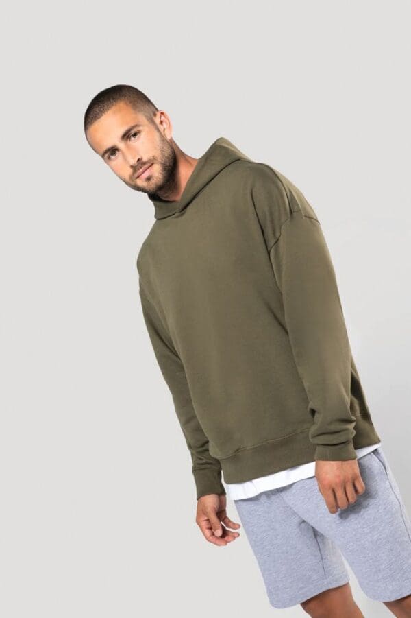 Kapuzensweatshirt aus Molton, Oversize, Unisex K4018
