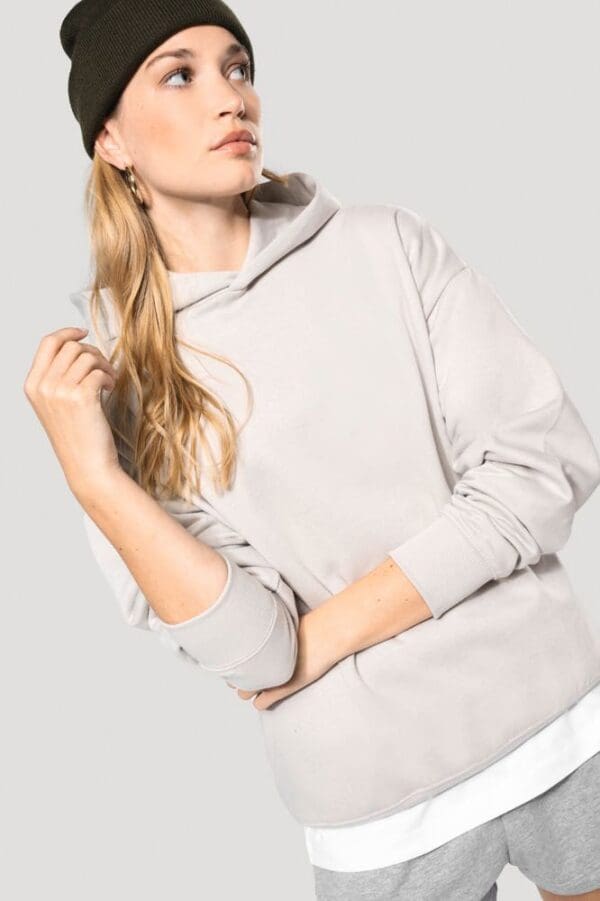 Kapuzensweatshirt aus Molton, Oversize, Unisex K4018