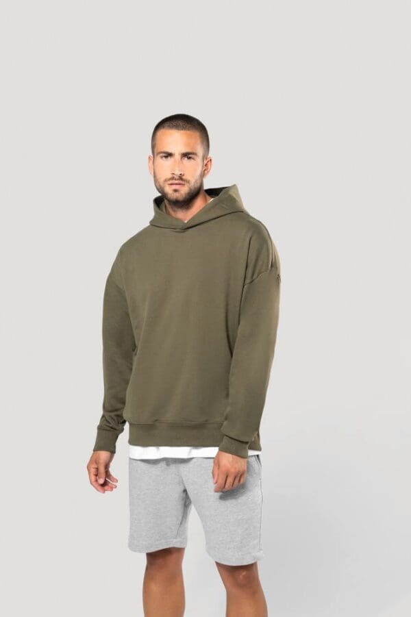 Kapuzensweatshirt aus Molton, Oversize, Unisex K4018