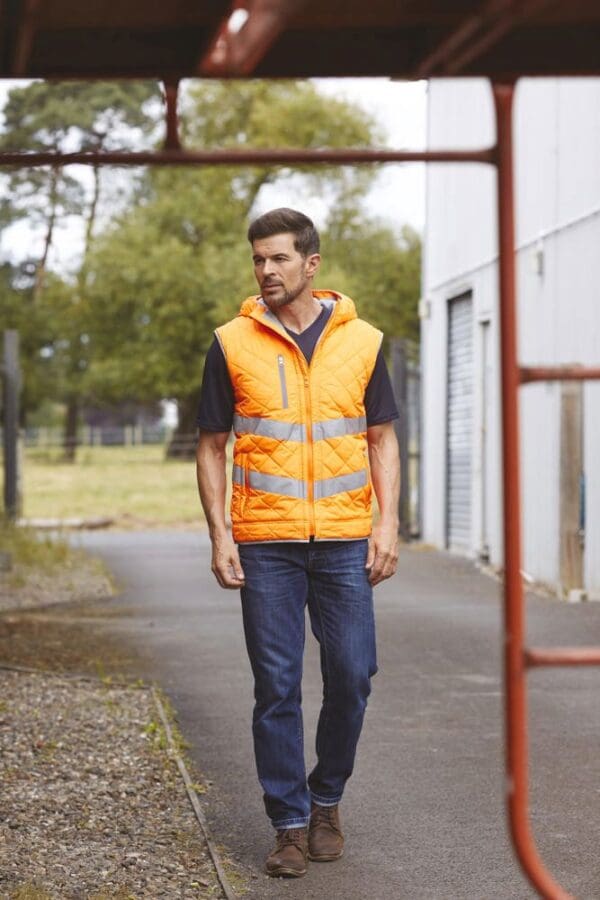 Kensington - Hi-Vis hoodied gilet YHV007