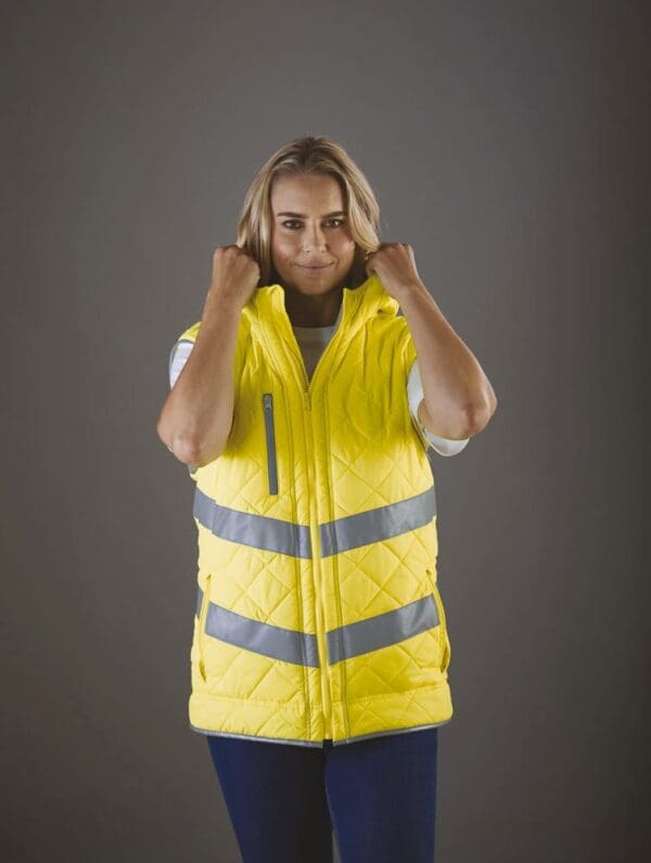Kensington - Hi-Vis hoodied gilet YHV007