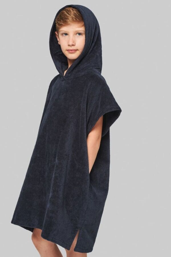 Kinder-Frottee-Poncho mit Kapuze PA582