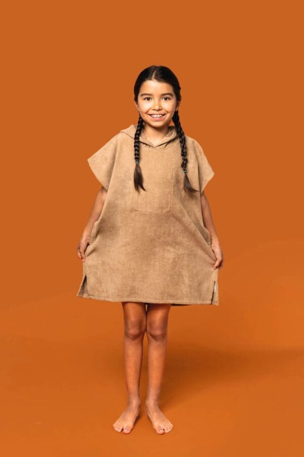 Kinder-Frottee-Poncho mit Kapuze PA582