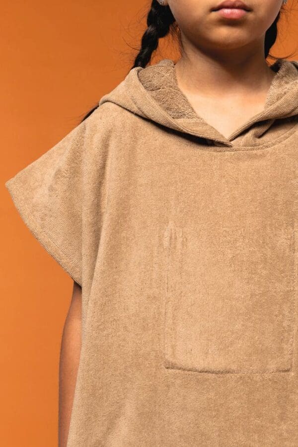 Kinder-Frottee-Poncho mit Kapuze PA582