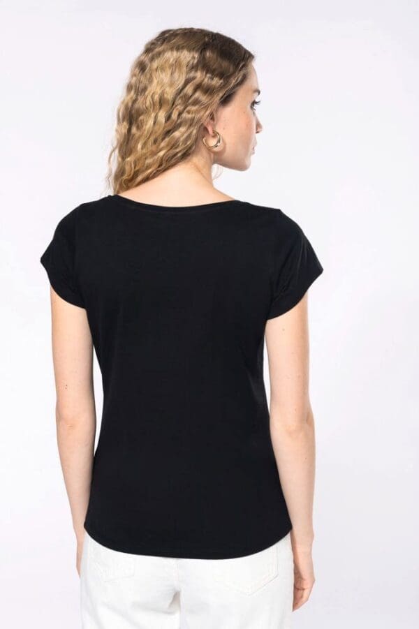 Ladies’ boat neck short-sleeved T-shirt K384