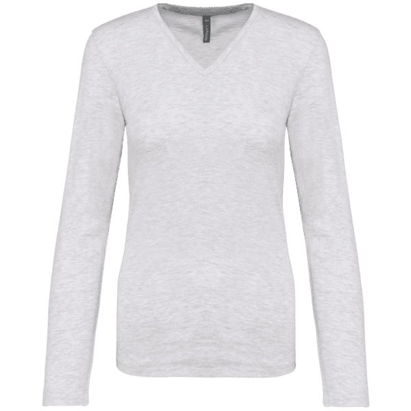 Ladies' long sleeve V-neck T-shirt