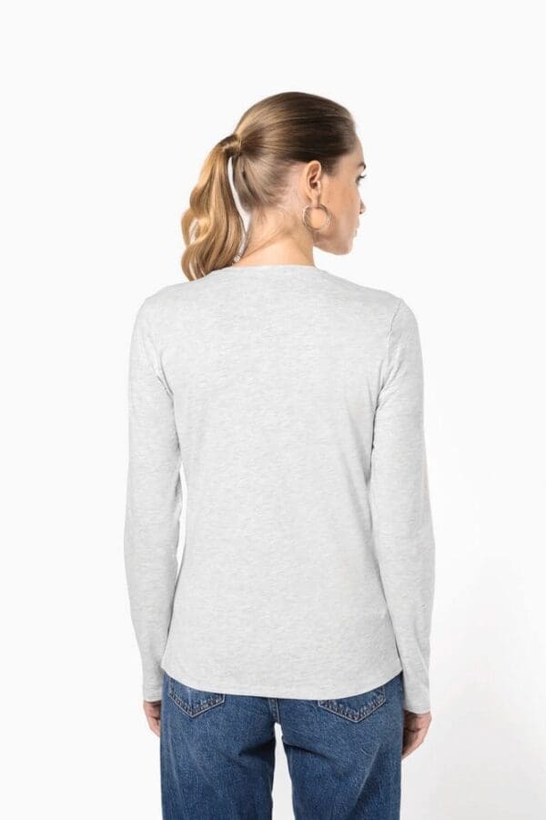 Ladies' long sleeve V-neck T-shirt