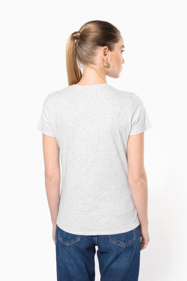 Ladies' short-sleeved V-neck T-shirt