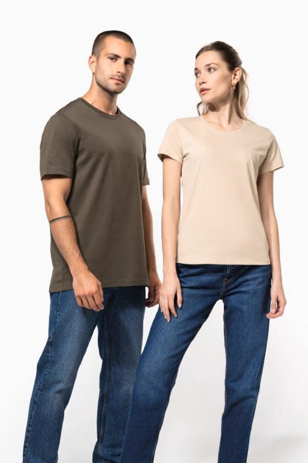 Ladies' short-sleeved crew neck T-shirt