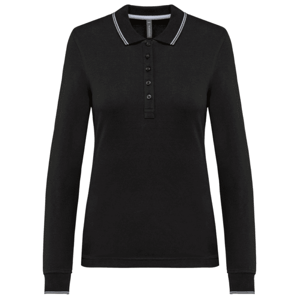 Langarm-Polohemd aus Piqué für Damen K281