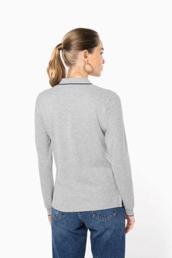 Langarm-Polohemd aus Piqué für Damen K281