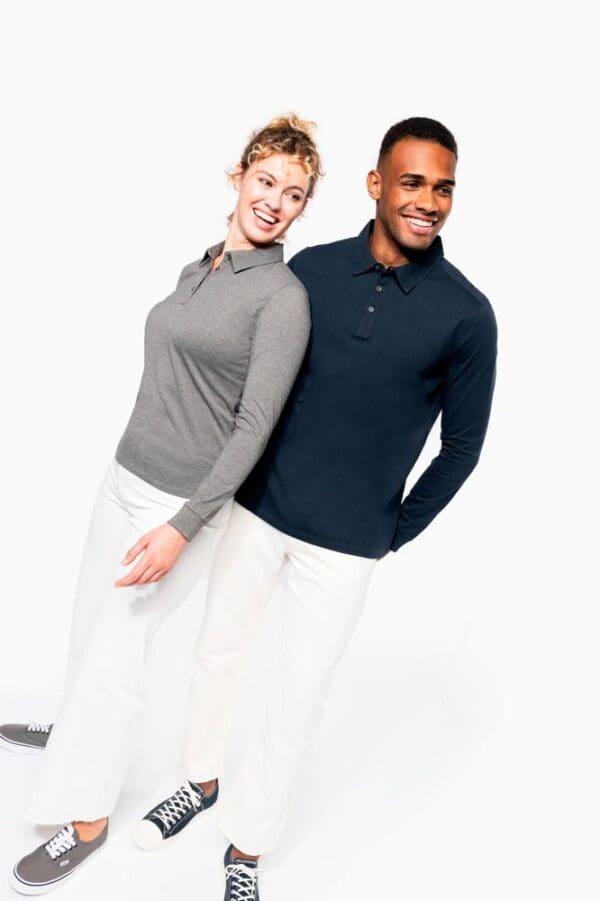 Langarm-Polohemd für Damen aus Jersey K265