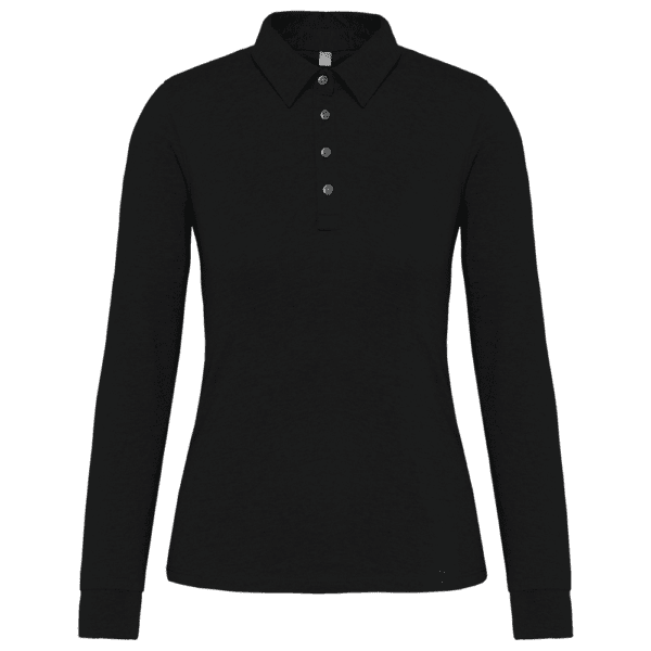 Langarm-Polohemd für Damen aus Jersey K265