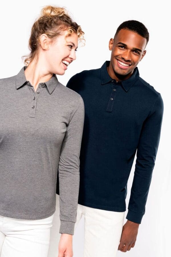 Langarm-Polohemd für Damen aus Jersey K265