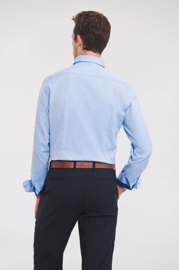 Long sleeve herringbone shirt RU964M