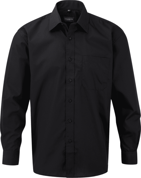 Men's Ls Polycotton Popelinehemd RU934M