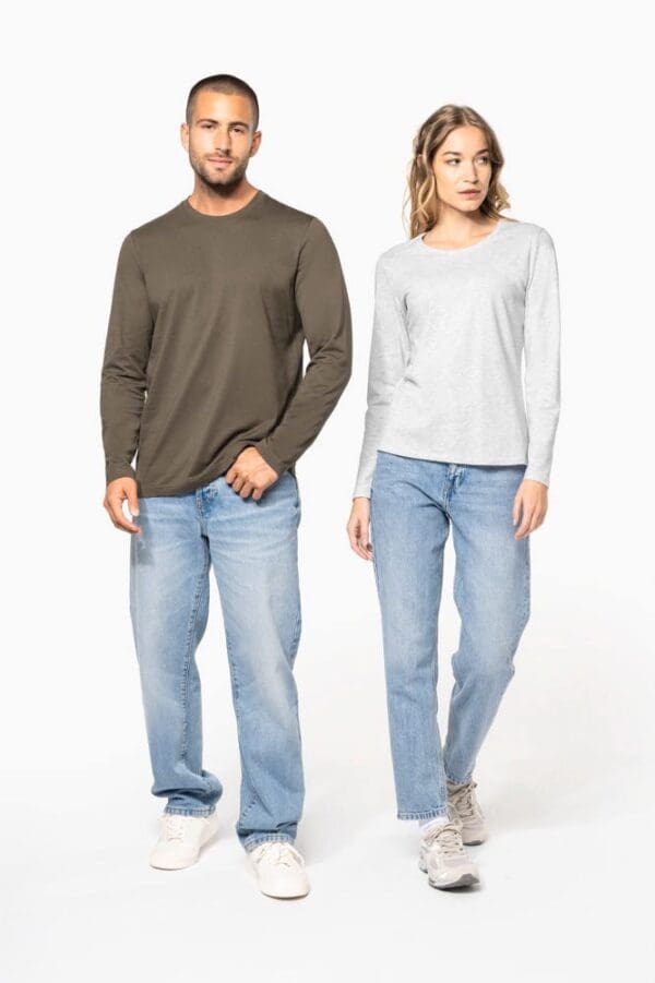 Men's long-sleeved crew neck T-shirt