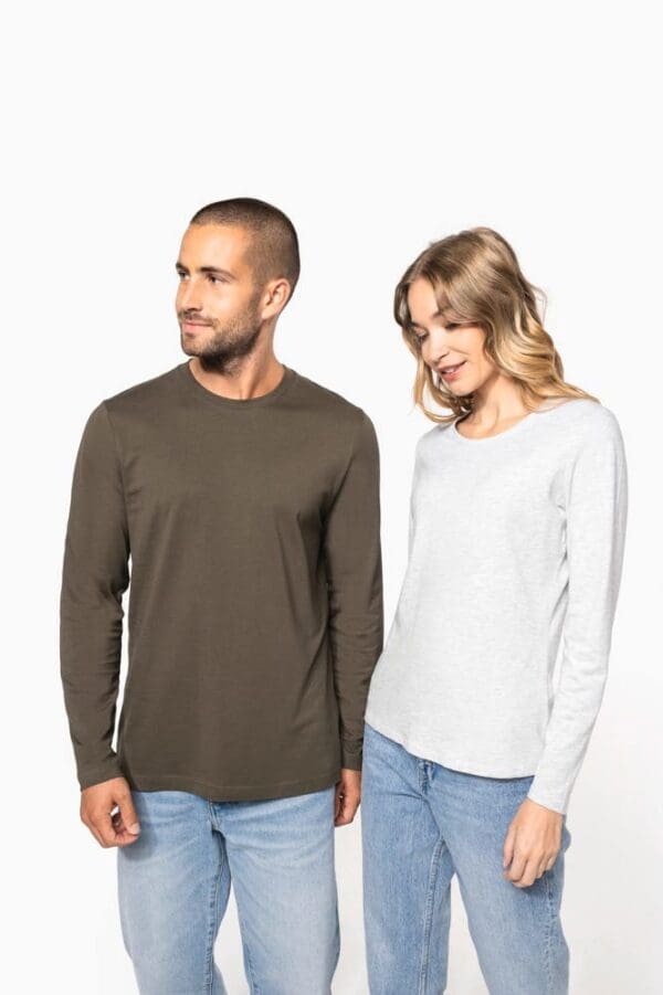 Men's long-sleeved crew neck T-shirt