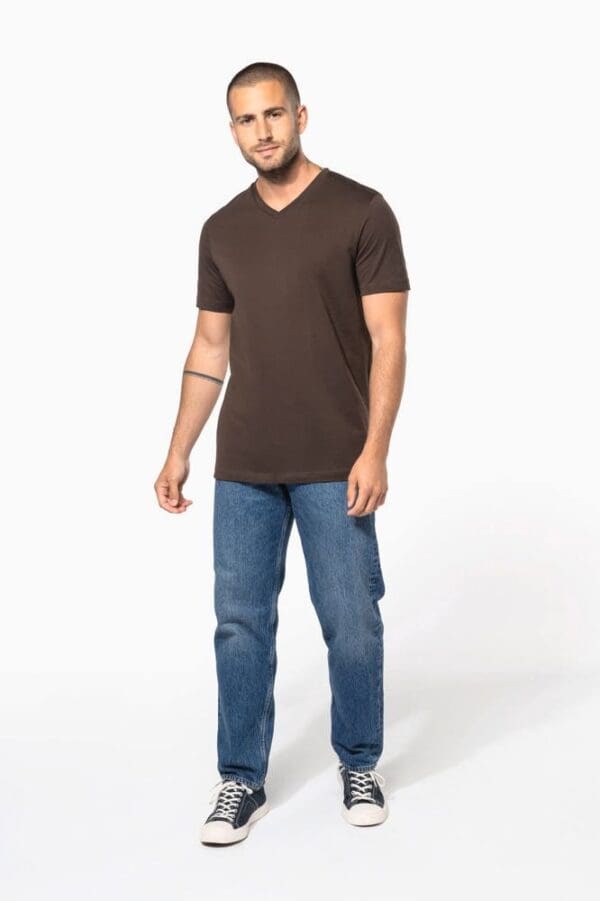 Men's short-sleeved V-neck T-shirt