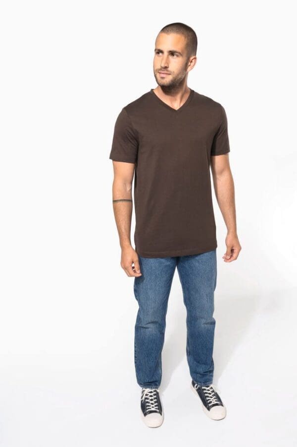Men's short-sleeved V-neck T-shirt
