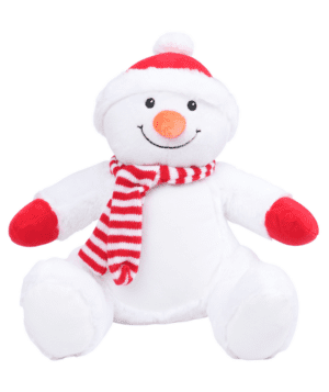 Plüschtier Schneemann mit Reißverschluss MM567