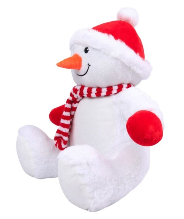 Plüschtier Schneemann mit Reißverschluss MM567