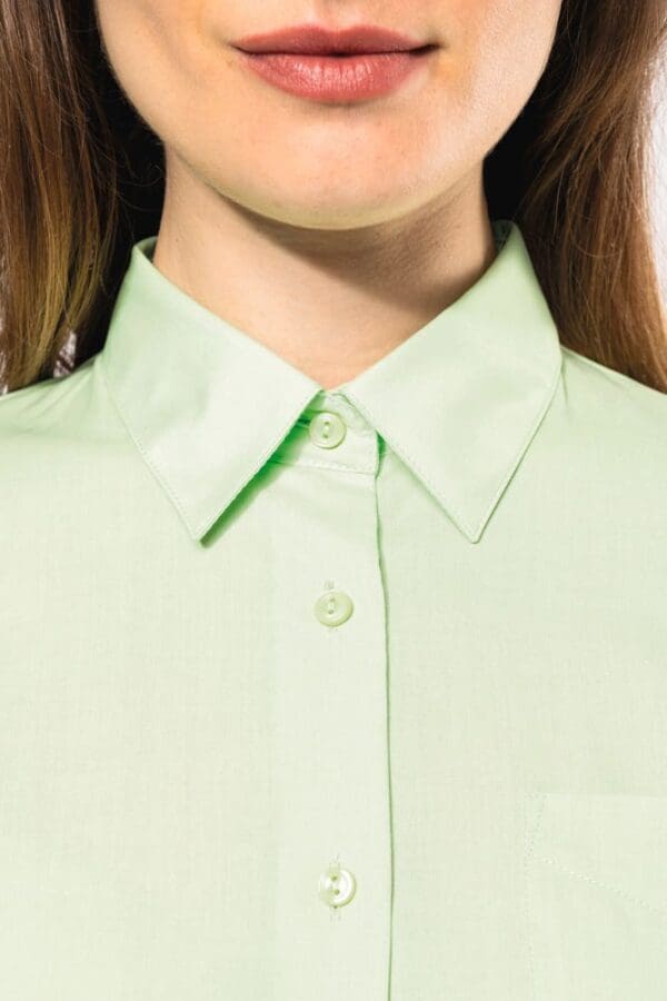 Popeline-Hemd Baumwollpolyester pflegeleicht für Damen