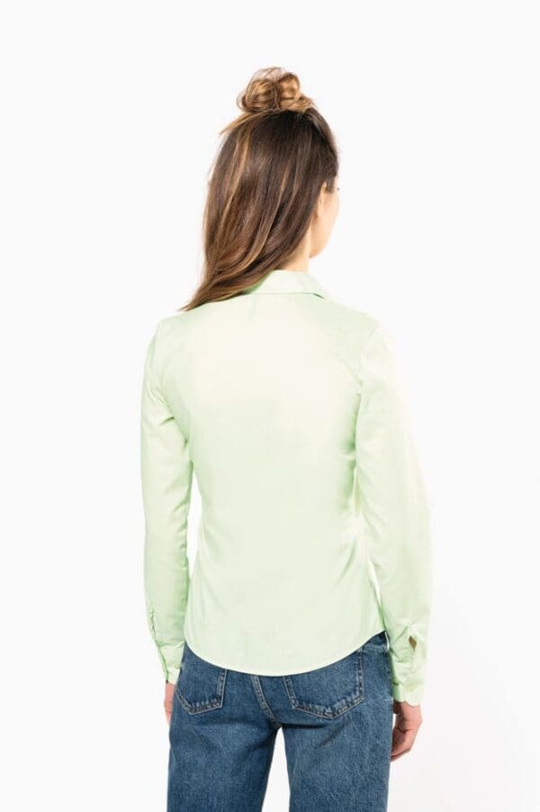 Popeline-Hemd Baumwollpolyester pflegeleicht für Damen