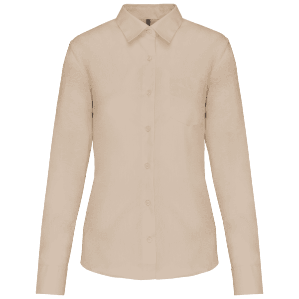 Popeline-Hemd Baumwollpolyester pflegeleicht für Damen