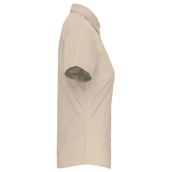Popeline-Kurzarmhemd Baumwollpolyester pflegeleicht für Damen