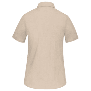 Popeline-Kurzarmhemd Baumwollpolyester pflegeleicht für Damen