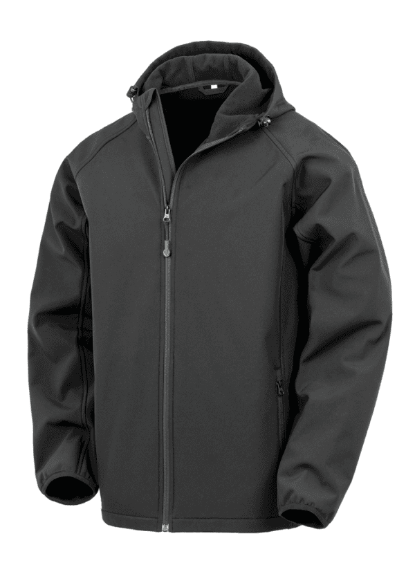 Recycelte 3-Lagen-Softshelljacke für Herren mit Kapuze R911M