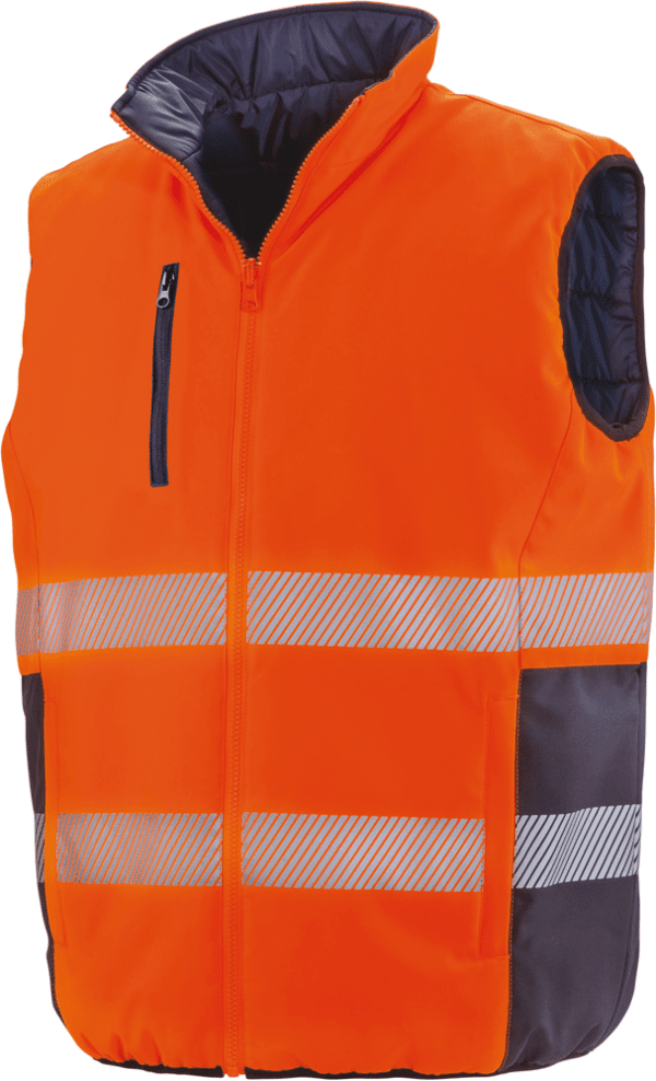 Reversible soft padded safety gilet R332X