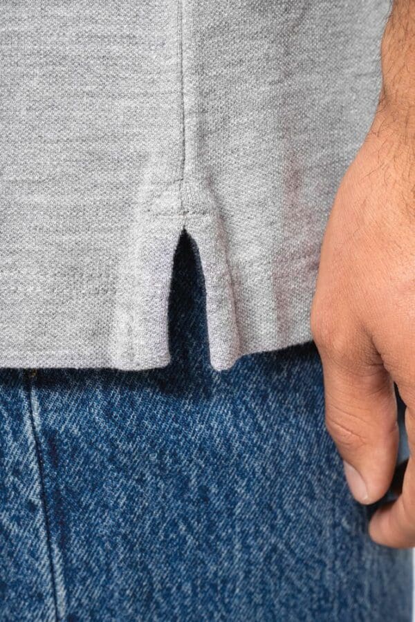 T-Shirt aus Piqué-Trikot mit V-Ausschnitt für Herren K374