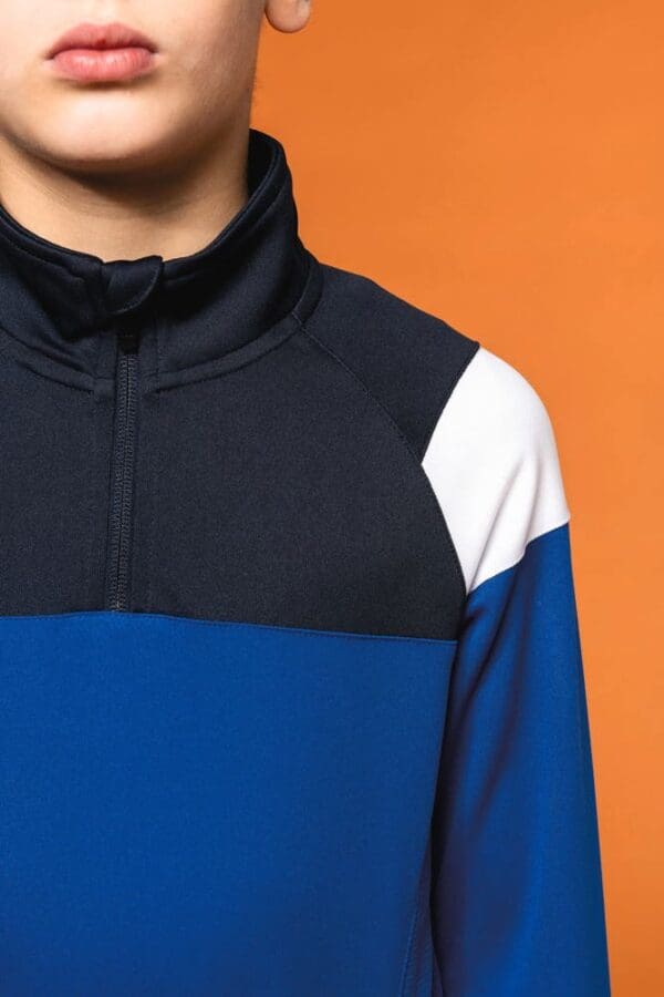 Trainings-Sweatshirt mit 1/4 Reißverschluss für Kinder PA388