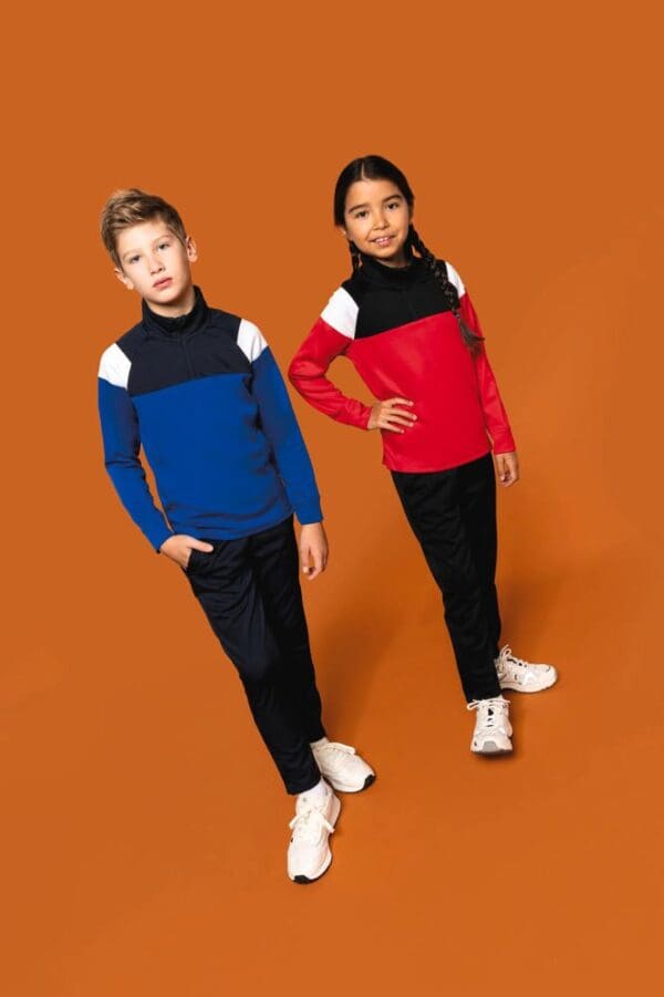 Trainings-Sweatshirt mit 1/4 Reißverschluss für Kinder PA388