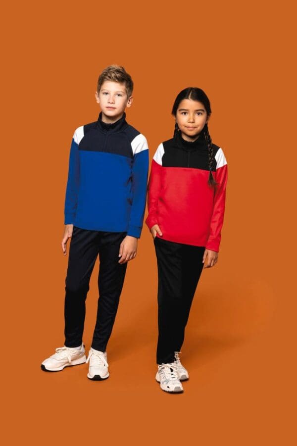 Trainings-Sweatshirt mit 1/4 Reißverschluss für Kinder PA388