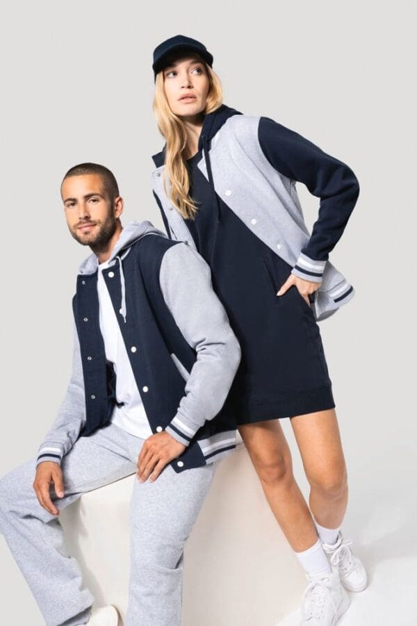 Unisex College Jacke mit Kapuze K4003