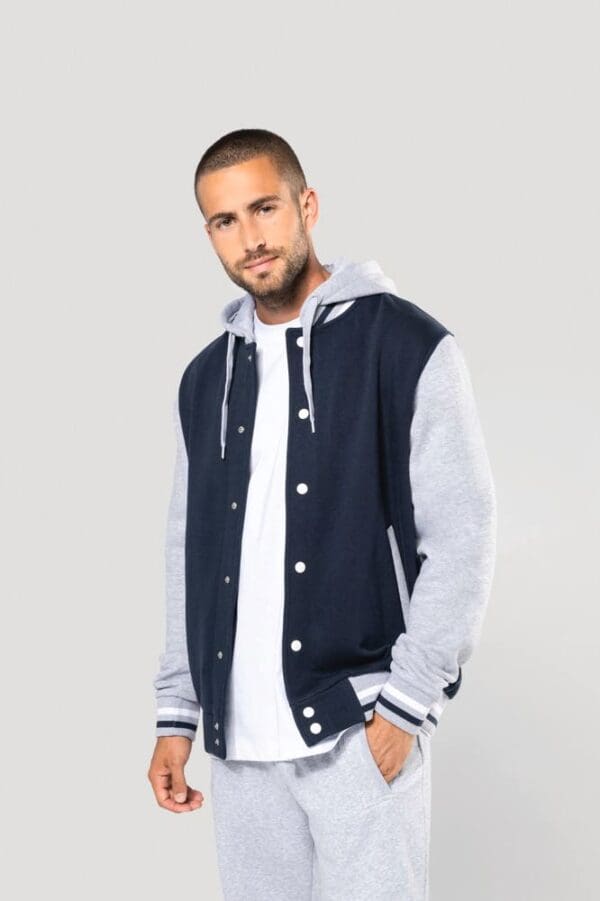 Unisex College Jacke mit Kapuze K4003