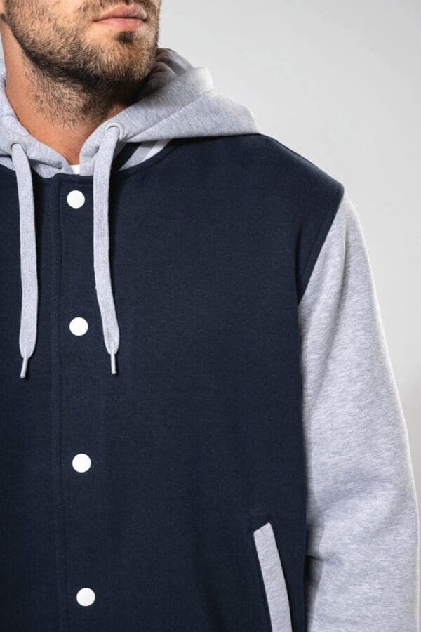 Unisex College Jacke mit Kapuze K4003