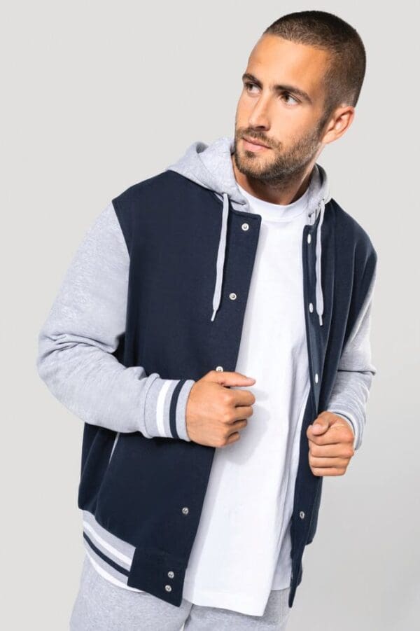Unisex College Jacke mit Kapuze K4003