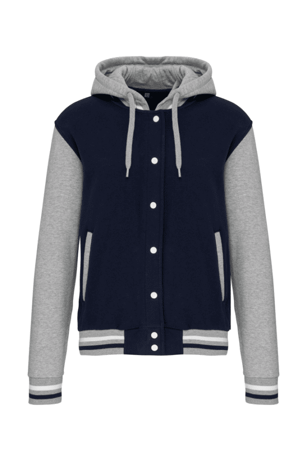 Unisex College Jacke mit Kapuze K4003