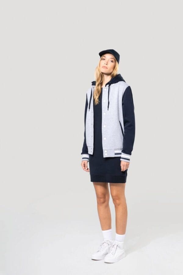 Unisex College Jacke mit Kapuze K4003