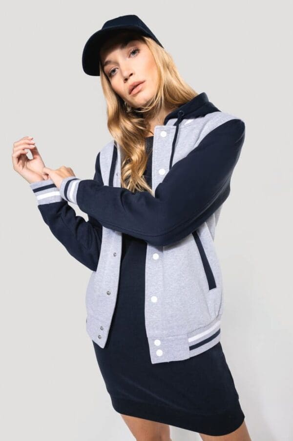 Unisex College Jacke mit Kapuze K4003